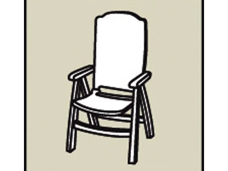 Hochlehner-Auflage Basic-Line 120 x 50 x 6 cm Braun D.1017*Best Freizeitmöbel Outlet