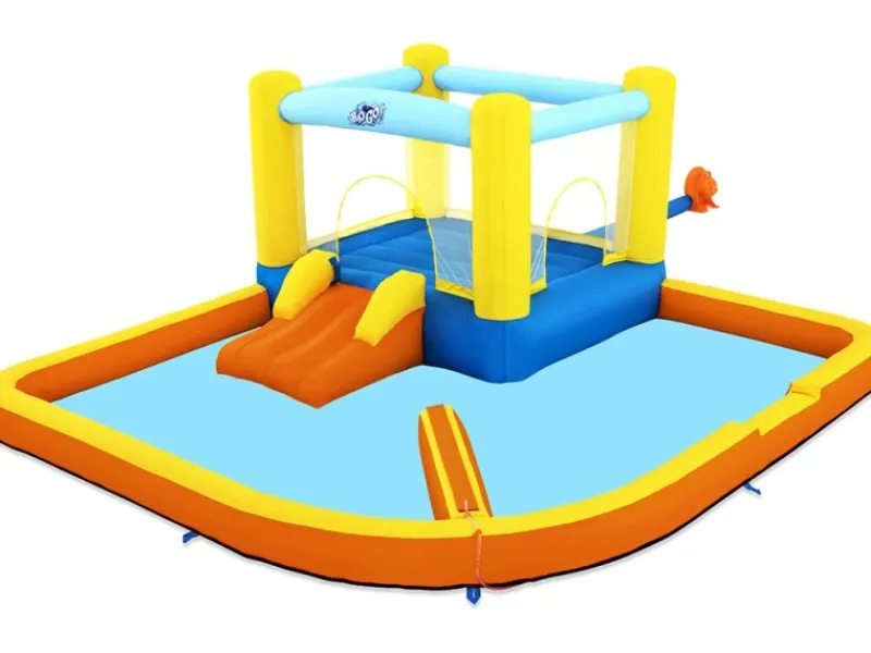 H2OGO!™ Wasserpark Beach Bounce mit Dauergebläse 365 x 340 x 152 cm*Bestway Discount