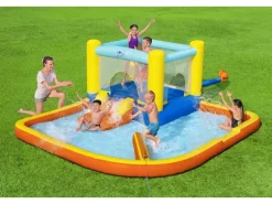 H2OGO!™ Wasserpark Beach Bounce mit Dauergebläse 365 x 340 x 152 cm*Bestway Discount