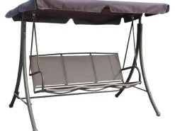 Garden Pleasure Hollywoodschaukeln|Hollywoodschaukel Anna Silber-Taupe 159 x 201 x 130 cm