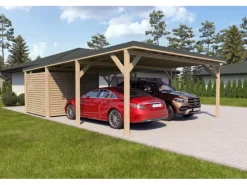 Carport Ralf 52m² mit kl. Geräteraum Impräg.-*Holzbrüder Online