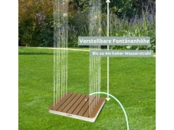 Bodendusche für Pool Garten und Camping Gartendusche mit Zubehör Eckig WPC*holz4home Outlet
