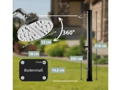 holz4home Outdoor Duschen|Solardusche mit Wasserspeicher für Garten Pool und Camping Gartendusche Inklusive Schutzhülle 35 Liter