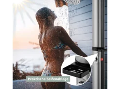 holz4home Outdoor Duschen|Solardusche mit Wasserspeicher für Garten Pool und Camping Gartendusche Inklusive Schutzhülle 35 Liter