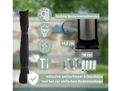 holz4home Outdoor Duschen|Solardusche mit Wasserspeicher für Garten Pool und Camping Gartendusche Inklusive Schutzhülle 35 Liter