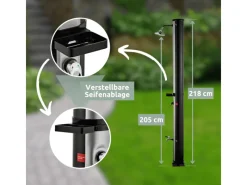 holz4home Outdoor Duschen|Solardusche mit Wasserspeicher für Garten Pool und Camping Gartendusche Inklusive Schutzhülle 35 Liter