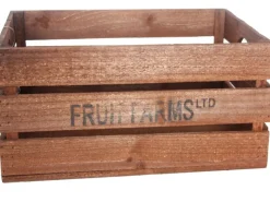 Holzkiste mit Griffen 24 l Braun 40 x 30 x 20 cm*Sunny Garden Online