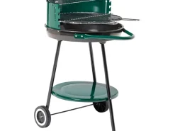Holzkohlegrills|Holzkohlegrill Rund Ø 49 cm Grün-Schwarz