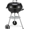 Kugelgrills|Holzkohlegrills|Holzkohle-Kugelgrill 85 cm x 55 cm x 52 cm Schwarz