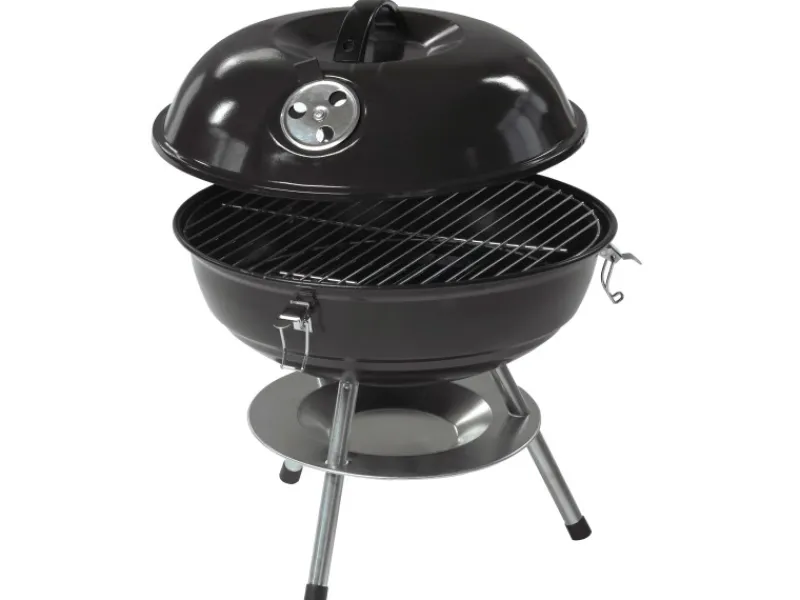 Kugelgrills|Holzkohlegrills|Holzkohle-Kugelgrill Mini Schwarz