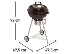 Kugelgrills|Holzkohlegrills|Holzkohle-Premium-Kugelgrill Cleveland Ø 43 cm Schwarz