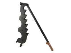 Firefix Holzspalter|Holzspalter Schwarz mit Holzgriff L 74,5 cm x B 11,7 cm x H 15 cm