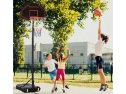 Basketballkorb-Ständer Stahl  PE Schwarz 73L x 49B x 250H cm*HOMCOM