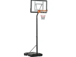 Basketballständer Stahl  Kunststoff  HDPE Schwarz 90L x 60B x 260-310H cm*HOMCOM New