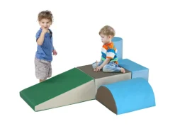 Bausteinset Kunstleder Schaumstoff Mehrfarbig 40,6L x 40,6B x 20,3H cm*HOMCOM New