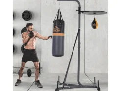 Boxsackständer Stahlrohr PVC MDF Schwarz 115B x 157T x 221H cm*HOMCOM Sale