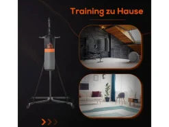 Boxsackständer Stahlrohr PVC MDF Schwarz 115B x 157T x 221H cm*HOMCOM Sale