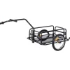 Fahrradanhänger 40 kg Kupplung Klappbar Stahl Gummi Schwarz 155x71,5x77cm*HOMCOM Outlet