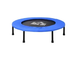 HOMCOM Trampoline|Fitness Trampolin Stahl Kunststoff Blau+Schwarz 91 x 22,5H cm