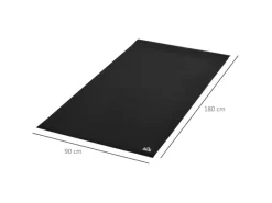 HOMCOM Fitnessgeräte|Fitnessgeräte Bodenschutzmatte PVC Schwarz 180L x 90B x 0,6H cm
