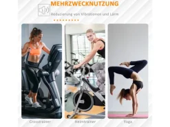 HOMCOM Fitnessgeräte|Fitnessgeräte Bodenschutzmatte PVC Schwarz 180L x 90B x 0,6H cm