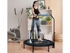 HOMCOM Trampoline|Sportgeräte|Fitness-Trampolin Faltbar Höhenverstellbar