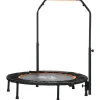 Fitness-Trampolin Stahl Kunststoff Schwarz Orange Ø102 x 99-123H cm*HOMCOM Online