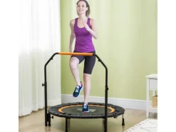 Fitness-Trampolin Stahl Kunststoff Schwarz Orange Ø102 x 99-123H cm*HOMCOM Online