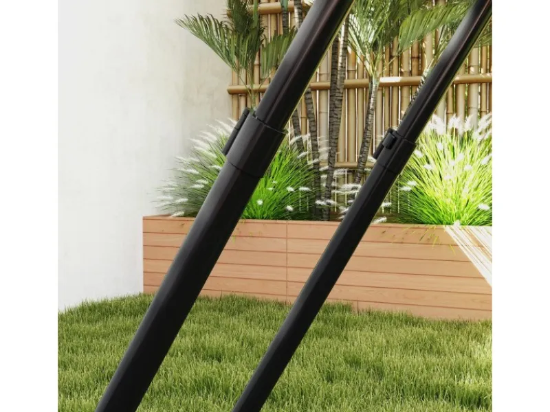 HOMCOM Fitnessgeräte|Fußball Rebounder Metall PE Polyester Schwarz 128L x 118B x 120H cm