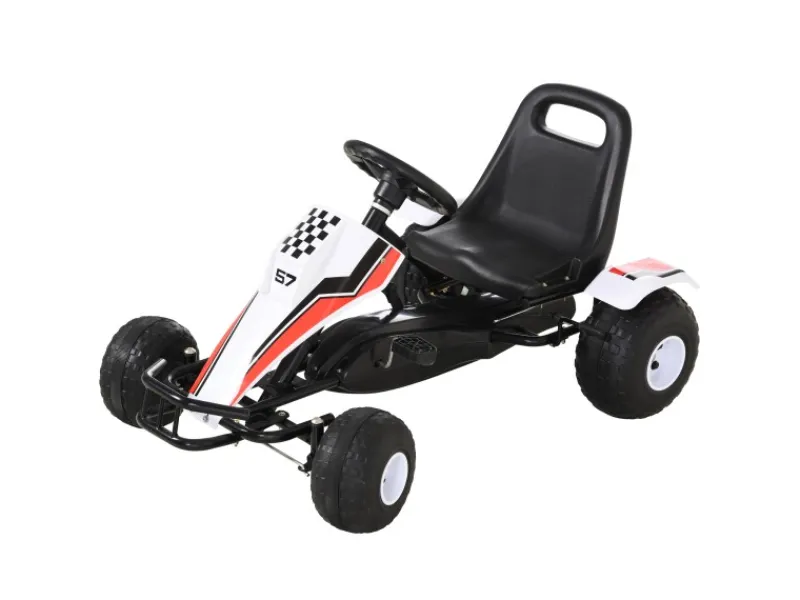 HOMCOM Outdoor-Spielzeug|Quads|Go Kart Kinderfahrzeug mit Pedal Bremsen Sitz