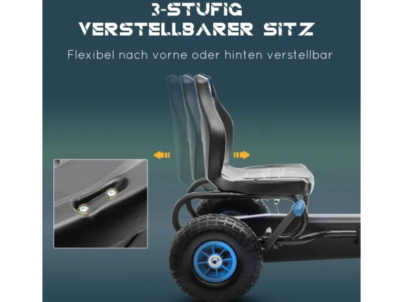 Gokart Kinderfahrzeug mit Verstellbarem Sitz*HOMCOM Outlet