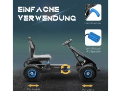Gokart Kinderfahrzeug mit Verstellbarem Sitz*HOMCOM Outlet