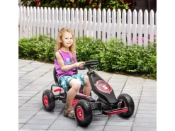 Gokart Kinderfahrzeug mit Verstellbarem Sitz Gummireifen*HOMCOM Clearance