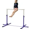 Gymnastik-Turnreck  Stahl Buchenholz Violett 194B x 121T x 92-150H cm*HOMCOM Clearance
