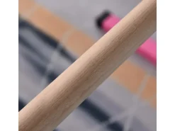 Gymnastik-Turnreck Stahl Buchenholz Rosa 194B x 121T x 92-150H cm*HOMCOM