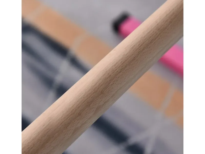 Gymnastik-Turnreck Stahl Buchenholz Rosa 194B x 121T x 92-150H cm*HOMCOM