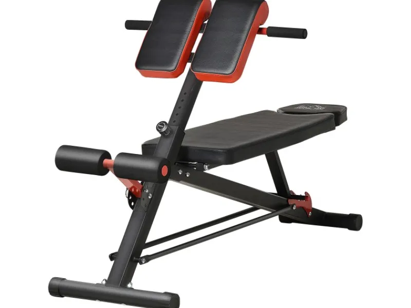 Hantelbank Bauchtrainer Verstellbar Stahl Schwarz 64 x 146 x 73,5-85 cm*HOMCOM Discount