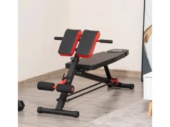 Hantelbank Bauchtrainer Verstellbar Stahl Schwarz 64 x 146 x 73,5-85 cm*HOMCOM Discount