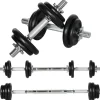 Hantel-Set Verstellbare Dumbbellset Eisen Schwarz 95L x 16B x 16H cm*HOMCOM New
