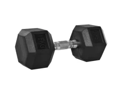 Hexagon Griff Gerändelt Gewichte Metall Gummi Schwarz 1 x 15 Kg*HOMCOM Discount