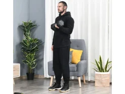 Hexagon Griff Gerändelt Gewichte Metall Gummi Schwarz 1 x 15 Kg*HOMCOM Discount