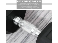 Hexagon Griff Gerändelt Gewichte Metall Gummi Schwarz 1 x 15 Kg*HOMCOM Discount