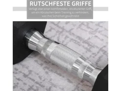 Hexagon Kurzhantel Griff Gerändelt Gewichte Metall Gummi Schwarz 2 x 4 KG*HOMCOM Discount