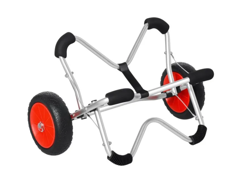 HOMCOM Wassersport|Kajakwagen Bootswagen Aluminum PU Silber 75L x 43B x 46H cm