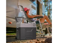 HOMCOM Kühlboxen|Kühlbox Aluminum Kunststoff Grau 58,6L x 37,8B x 54,5H cm