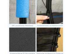 HOMCOM Trampoline|Kids Trampoline Stahl Kunststoff Ø163,5 x H190 cm