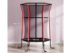 Kids Trampoline Stahl Kunststoff Ø163,5 x H190 cm*HOMCOM Online