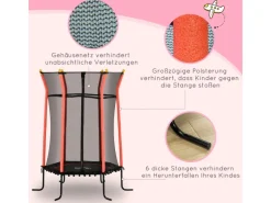 Kids Trampoline Stahl Kunststoff Ø163,5 x H190 cm*HOMCOM Online