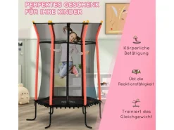 Kids Trampoline Stahl Kunststoff Ø163,5 x H190 cm*HOMCOM Online