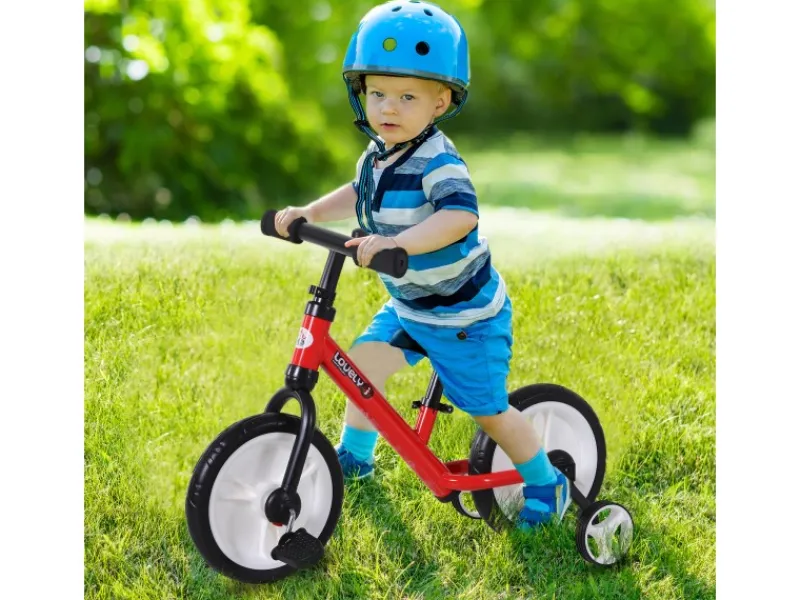 Kinder Laufrad mit Stützrädern und Pedalen*HOMCOM Outlet